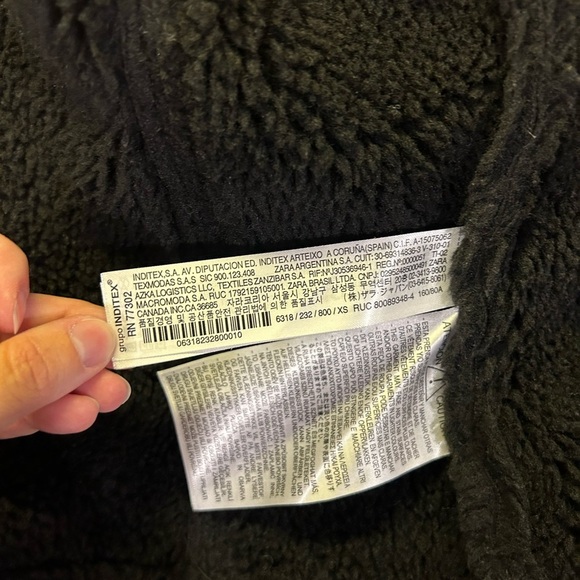 Zara Faux Suede Biker Moto Double Faced Jacket, size XS. - Picture 5 of 6